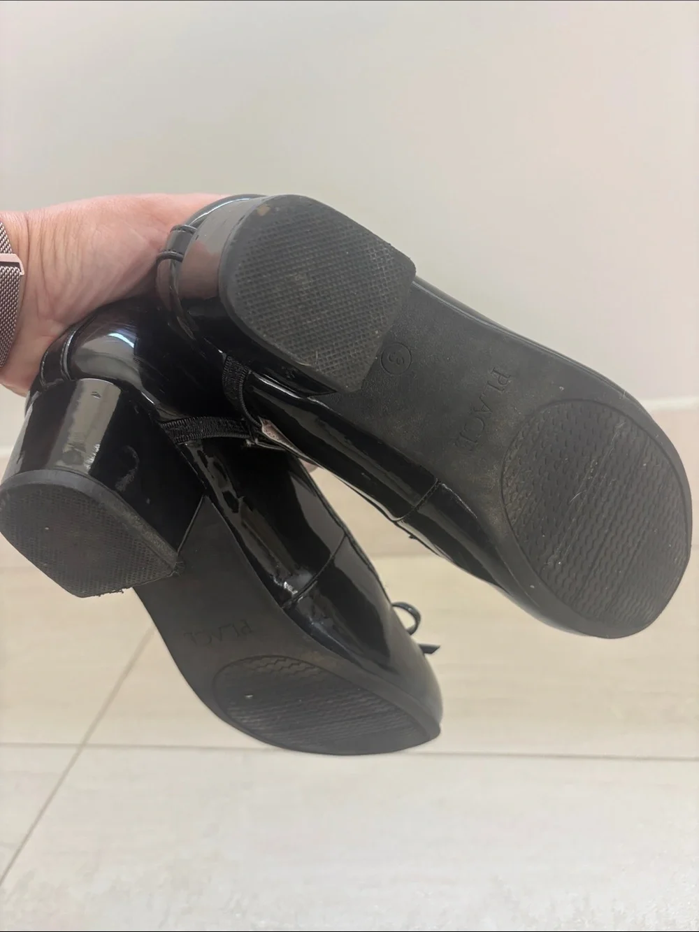 The Children's Place Black Patent Mary Jane Dress Shoes with Bow